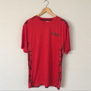Fila Mens Red & Black Soccer Shirt NWT